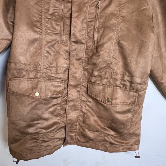 Atlas For Men Ochre Brown Safari Full-Zip Lightweight Jacket L Comfortable Poc - Picture 4 of 16